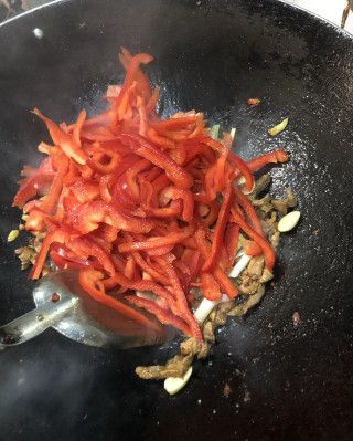 第4步(红椒肉丝的做法)