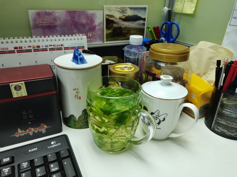 能喝一天的清香茶~香菜茶成品图