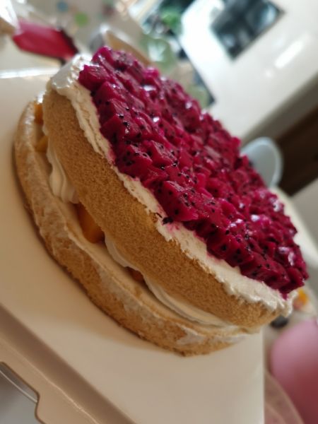 第2步(彩虹豆周岁生日蛋糕的做法)