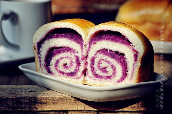 紫薯面包卷成品图