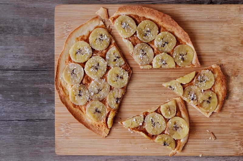 香蕉薄饼披萨成品图