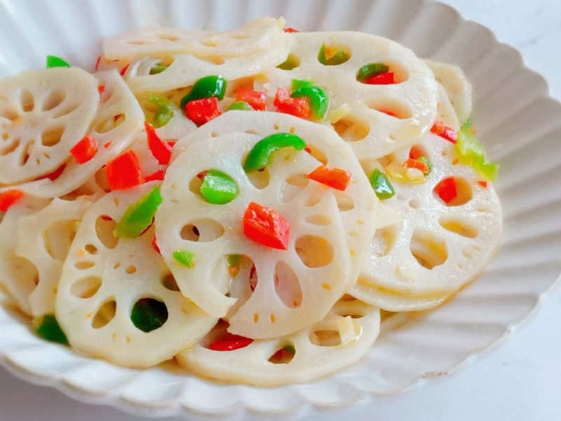 清炒藕片的做法_菜谱大杂烩