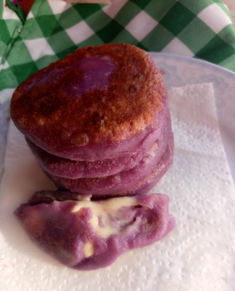 芝士紫薯饼成品图