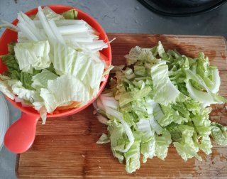 第1步(白菜炖粉条的做法)