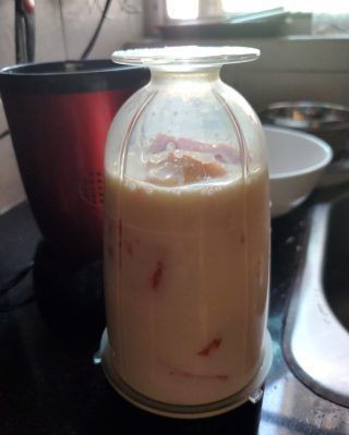 第4步(木瓜牛奶的做法)