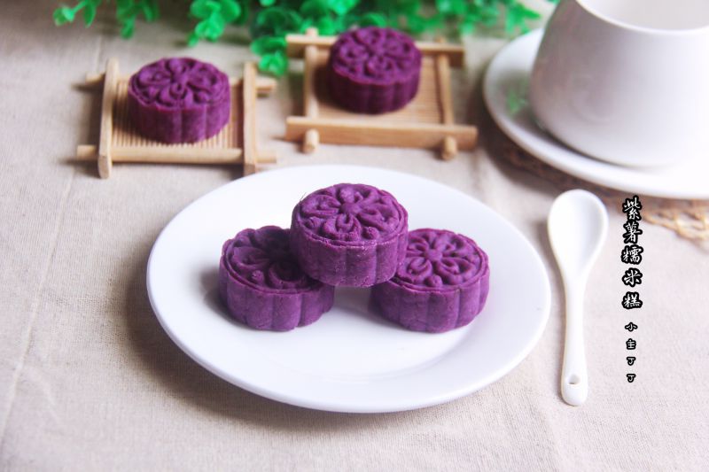 紫薯糯米饼成品图
