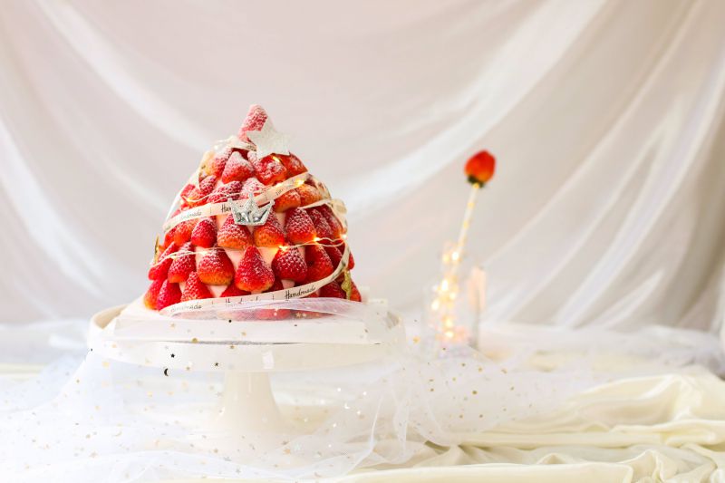草莓塔蛋糕成品图