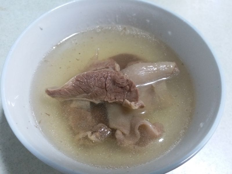 石橄榄猪肝沿汤（清热）成品图