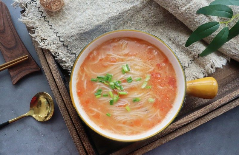 儿童餐之番茄鱼汤面❤️营养鲜美，开胃补钙成品图